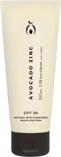 healthylife Avocado Zinc Natural Body Sunscreen SPF30 - 100ml offer