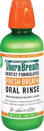 healthylife TheraBreath Fresh Breath Oral Rinse Mild Mint 473ml offer