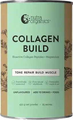 healthylife Nutra Organics Collagen Build Powder 450g offer