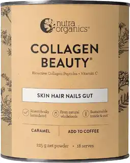 healthylife Nutra Organics Collagen Beauty Caramel 225g offer