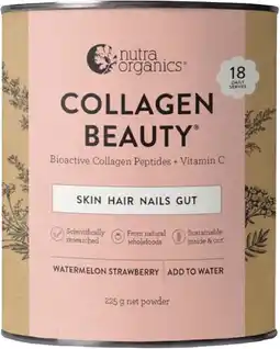 healthylife Nutra Organics Collagen Beauty Watermelon Strawberry 225g offer