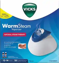 healthylife Vicks Warm Steam Vaporizer 1 Pack offer