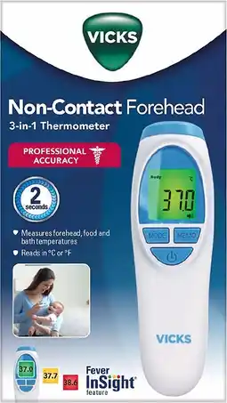 healthylife Vicks No Touch 3-in-1 Forehead Thermometer VNT200 offer