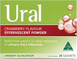 healthylife Ural Effervescent Powder Cranberry 28 x 4g Sachets offer