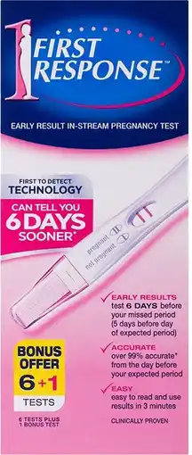 healthylife First Response Early Result Instream Pregnancy Test 6 + 1 Test offer