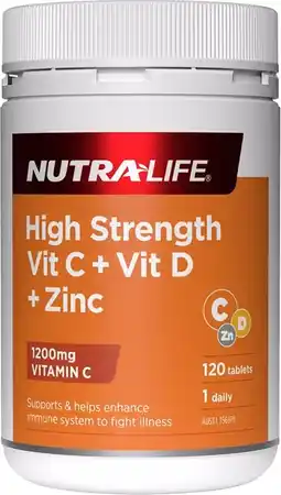 healthylife Nutra-life High Strength Vitamin C 1200Mg 120 Tablets offer