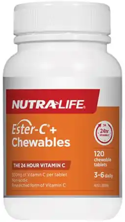 healthylife Nutra-life Ester C + Chewables 120 Tablets offer
