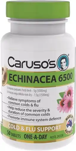 healthylife Caruso’s Natural Health Echinacea 6500 50 Tablets offer