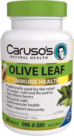 healthylife Caruso’s Natural Health Olive Leaf 60 Tablets offer