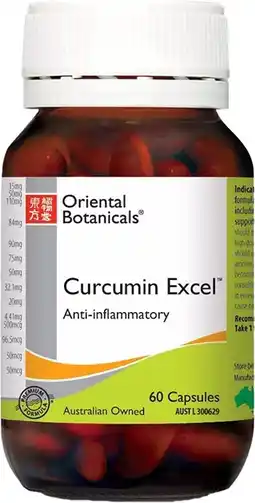 healthylife Oriental Botanicals Curcumin Excel 60 Tablets offer