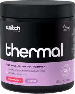 healthylife Switch Nutrition Thermal Thermogenic Energy Formula Strawberry Burst 120g offer