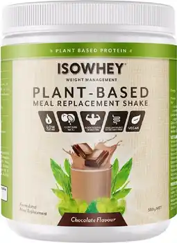 healthylife Isowhey Plant-Based Meal Replacement Shake Chocolate 550g offer