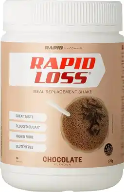 healthylife Rapid Loss Chocolate Meal Replacement Shake 575g offer