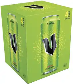 IGA V Energy Drink 4x500mL Selected Varieties offer
