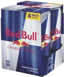 IGA Red Bull Energy Drink 4x250mL Selected Varieties offer