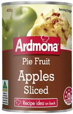 IGA Ardmona Pie Fruit Apple Sliced 400g offer