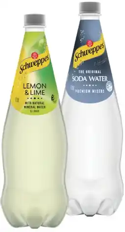 IGA Schweppes Mixers, Soft Drink or Mineral Water Natural Water 1.1 Litre Selected Varieties offer
