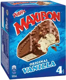 IGA Peters Maxibon 4 Pack Selected Varieties offer