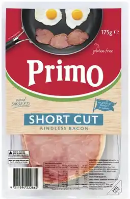 IGA Primo Wood Smoked Short Cut Rindless Bacon 175g offer