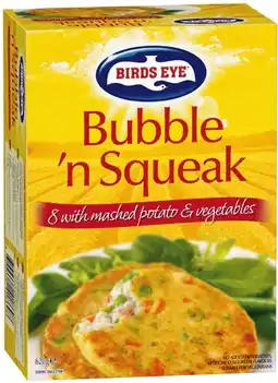IGA Birds Eye Bubble’n Squeak 620g or Corn Fritters 500g offer