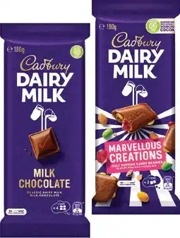 IGA Cadbury Chocolate Block 150‑190g Selected Varieties offer