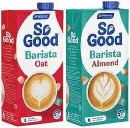 IGA Sanitarium So Good Barista Oat Milk or Almond Milk 1 Litre offer