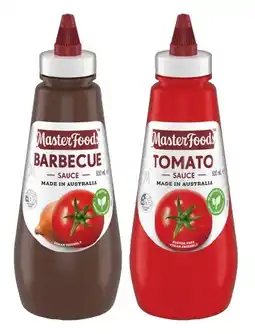 IGA MasterFoods Tomato or Barbecue Squeezy Sauce 475‑500mL Selected Varieties offer