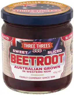 IGA Three Threes Beetroot 415g Selected Varieties offer