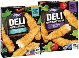 IGA Birds Eye Deli Frozen Fish 250g or Salt & Pepper Prawn Cutlets 225g Selected Varieties offer