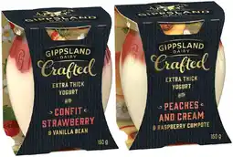 IGA Gippsland Dairy Crafted Extra Thick Yogurt 150g Selected Varieties offer