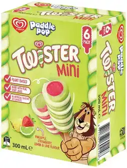 IGA Streets Paddle Pop Twister Mini 6 Pack Selected Varieties offer