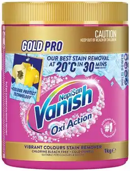 IGA Vanish NapiSan Gold Pro Oxi Action Stain Remover 1kg Selected Varieties offer