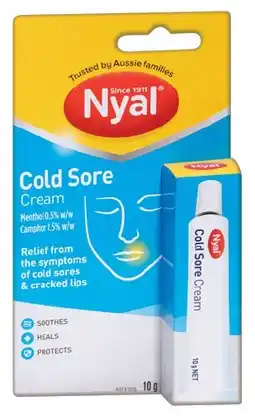 IGA Nyal Cold Sore Cream 10g offer
