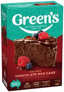 IGA Green’s Baking Mix 380-630g or Choco Chip Buttermilk Pancake Shake 335g Selected Varieties offer