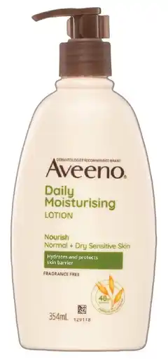 IGA Aveeno Fragrance Free or Stress Relief Moisturising Lotion 354mL offer