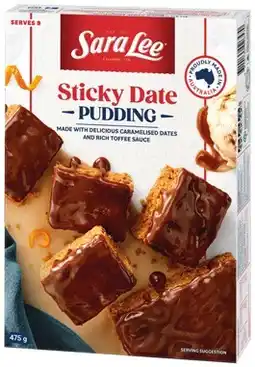 IGA Sara Lee Pudding 475g, Danish 400g or Cake 350‑400g Selected Varieties offer