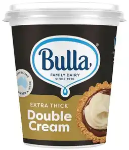 IGA Bulla Extra Thick Double Cream 200mL offer