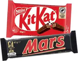 IGA Mars 44‑56g, Nestlé 35‑50g Medium Bars or M&M’s 35‑49g Selected Varieties offer