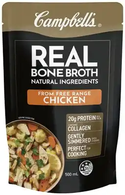 IGA NEW Campbell’s Real Bone Broth 500mL Selected Varieties offer