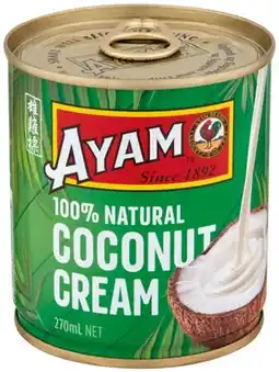 IGA Ayam Coconut Cream 270mL Selected Varieties offer