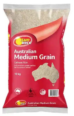 IGA SunRice Australian Medium Grain Calrose Rice 10kg offer