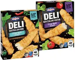 IGA Birds Eye Deli Fish Fillets 250g or Prawn 225g Selected Varieties offer
