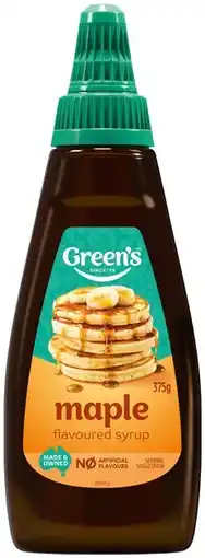 IGA Green’s Easy‑Squeeze Maple Flavoured Syrup 375g offer