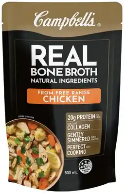 IGA NEW Campbell’s Real Bone Broth 500mL Selected Varieties offer