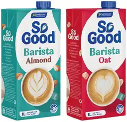IGA Sanitarium So Good Barista Oat or Almond Milk 1 Litre offer