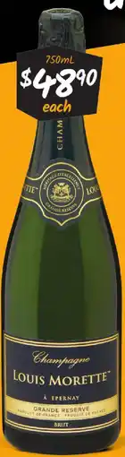 Cellarbrations Champagne LOUIS MORETTEâ„¢ offer