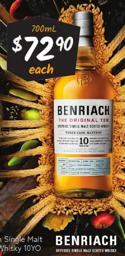 Cellarbrations Benriach Single Malt Scotch Whisky offer