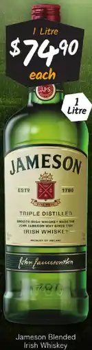 Cellarbrations Smooth irish whiskey made the john jameson way since 1780 offer