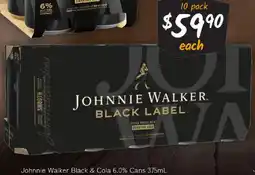 Cellarbrations Johnnie Walker Black Label or Johnnie Walker Black offer