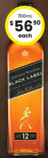 The Bottle O JOHNNIE WALKER- BLACK LABEL offer